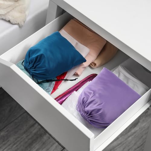 20 Pcs Satin Game Storage Bags for Women Men, S,M,L, Blue and Purple - color: Blue and Purple, size: S,M,L