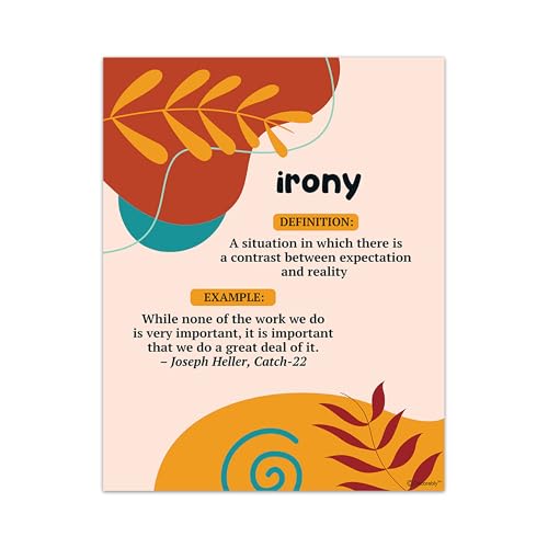 Decorably 12 Modern Literature Figurative Language Posters for Classroom