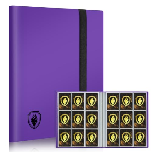 Fabmaker Card Binder 9 Pocket, 396 Pocket Trading Card Binder Case, Purple - color: Purple