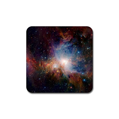 Starry deep Outer Space Nebula and Galaxy Pattern Square Coaster Set of 4 - color: Starry Deep Outer Space Nebula and Galaxy Pattern Square