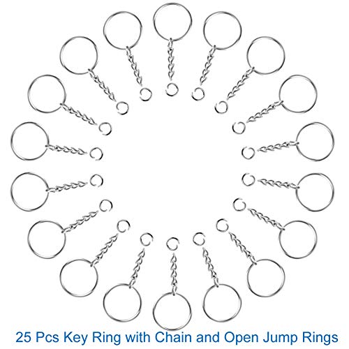 Selizo 100Pcs Key Chain Rings Bulk with Tassel for Tassel Keychain