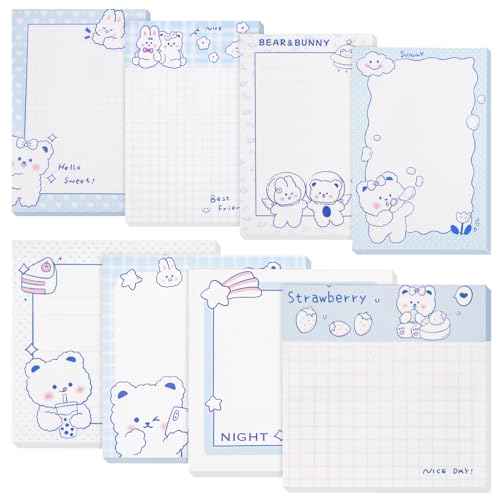 640 Pcs Cute Sticky Notes, Self-Stick Note Pads, Kawaii Memo Pads Lined, Funny Sticky Notes, List Notepads Set Bulk for School Office Home Supplies Teacher Students Planner Gifts