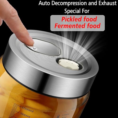 40 oz Fermentation Mason Jar, Auto Air Release Valve, Glass Pickle Jar