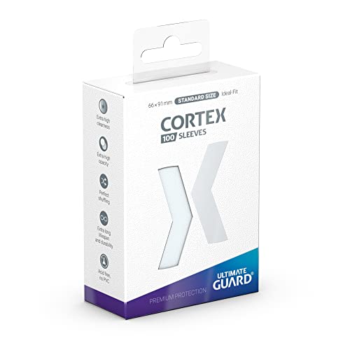 Ultimate Guard Cortex Outer Card Sleeves, 100 Standard Size TCG Sleeves, 66 x 91mm, Transparent Back, Glossy Finish, No PVC & Acid-Free, High Clarity - color: Transparent, size: Standard Glossy