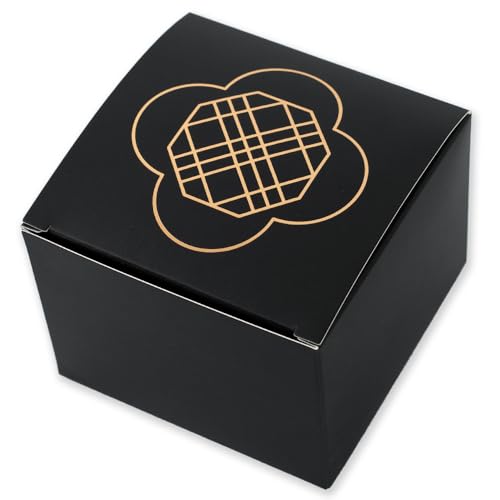 MUNID Dark Black Korean Traditional Pattern Gift Box Set(5-Pack), 4 options, 4.1 x 4.1 x 3.1 inches (L x W x H), Made in KOREA (Solid)