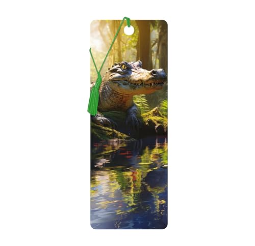 3D LiveLife Alligator Bookmark - Gator Haven Lenticular Page Marker - color: Gator Haven