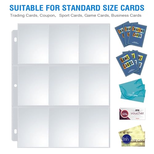 Sooez Trading Card Sleeves for Binder, Double Sided Card Holder, 36 Pack - style: Double-Sided
