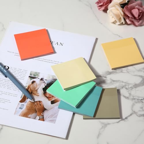 Mr. Pen- Sticky Notes, 3"x3", 12 Pads, 600 Sheets, Retro Colors - color: Retro