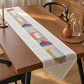 Korean Table Runner, Bojagi Patchwork 100% Ramie, White, 78.8*11.8 Inch - color: White