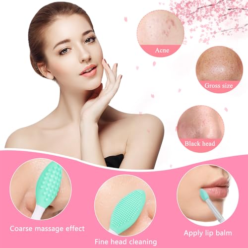 Yokilly Silicone Face Scrubber Kit: Exfoliator Blackhead Skin Care Tool - color: 4 Piece Kit