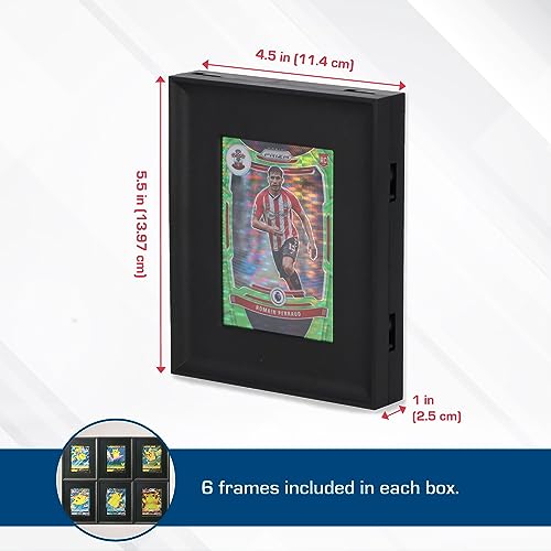 BCW Interlocking Card Frames with Toploaders, Black, Standard Cards, 6 Pack - style: Standard Interlocking Frames
