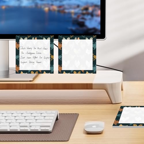 Cute Sticky Notes 3 x 3 in, 2 Pack Self Stick Note Pads with Fun Patterns, Strong Adhesive Memo Pads for Office School Home, 80 Sheets per Pad Cute Chickens - color: Cute Chickens