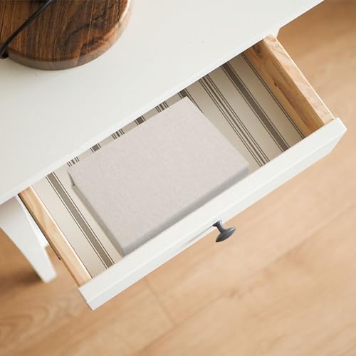 Vienrose Small Photo Storage Box, 4"x6", Linen Postcard Keeper, Beige - color: Beige, size: 4"x6"
