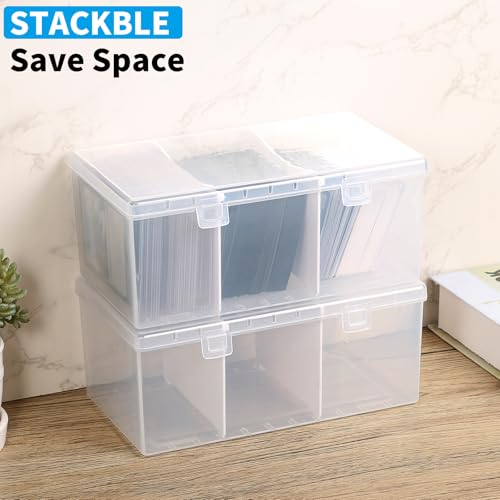 CDBXPRG Trading Card Storage Box with Dividers, Fit for Toploader,1 Pack - style: 1 Pack
