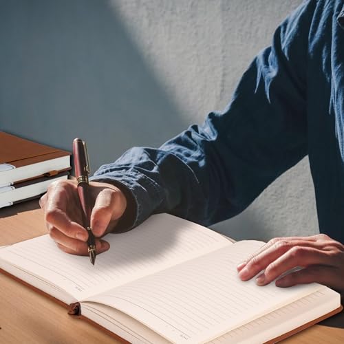 CAGIE Journal Notebook for Men Women Leather Journaling Diary Daily, Brown - color: Coffee, style: Lined A5