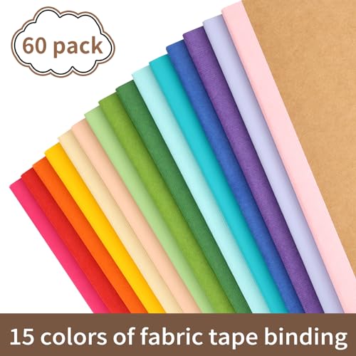 EOOUT 60 Pack A5 Kraft Notebooks, Composition Notebooks Lined Journal Bulk, 15 Colors with Rainbow Spines, 60 Pages for Kids Women Girls, School Office Supplies - color: Rainbow, style: Lined-60pack