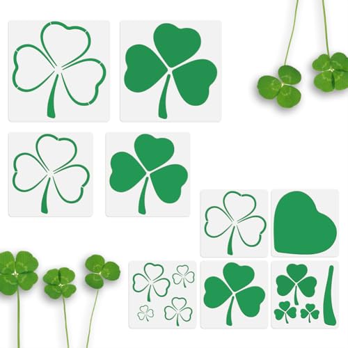6 Pcs Cats Fence Decors, Metal Garden Ornaments for Yard - style: Shamrock