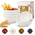 5 OZ Sauce Bowls Set of 6, Unbreakable Dipping Sauce Cups - White - color: White, size: 5 OZ