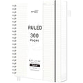 RETTACY Spiral College Ruled Notebook, 300 Pages, A4 Size (8.2" x 11.2") - color: Transparent, size: 8.2" x 11.2"