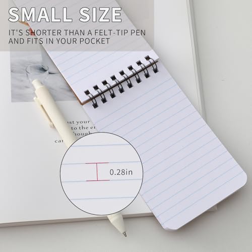 QiCheng 6pcs Pocket Notebook Mini Notepad Small Spiral Notebooks 3X5Inch - size: 6-black+brown
