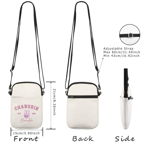 WCGXKO Korean Pop Gift Korean Group Merch Boys Group Est 1999 Dwaekki Crossbody Bag for Pop Music Lover - color: 1999dwaekki Cr