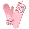 Kitchen Mama UltraShield Silicone Oven Mitts, Gem-Red - color: Gem-red