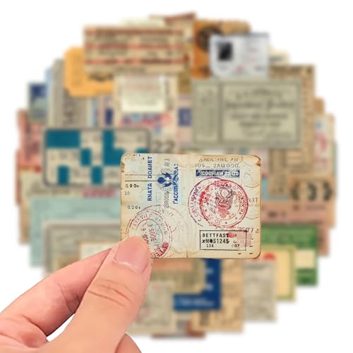 PRSTINCOL 100Pcs Vintage Sticker Pack - Scrapbooking Supplies & Junk Journal Accessories - Aesthetic Stickers for Water Bottles, Craft Kits, Bullet Journals - Retro Design - style: Letter_raft