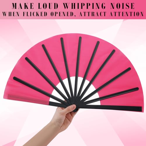 Maitys 2 Pack Foldable Fans for Rave Dancing,Bright Color,Simple Pattern - color: Bright Color, style: Simple Pattern