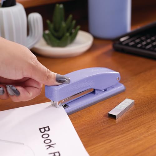 Swingline Stapler, Cub Compact Desktop Stapler, 20 Sheet Capacity, Metal, Periwinkle Purple (S701071) - color: Purple