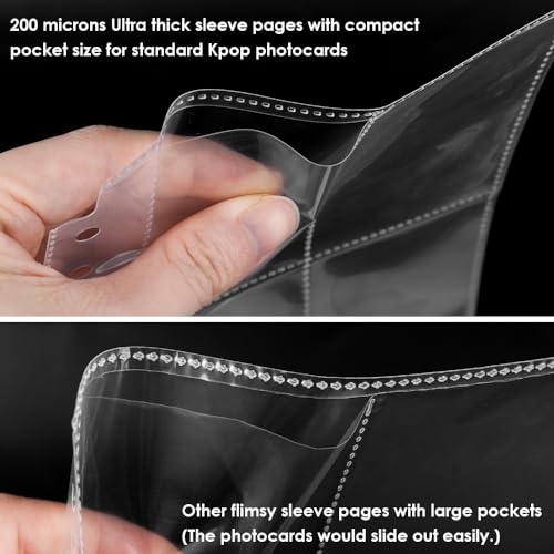 4 Pocket Pages 3.5"x2.4", 30 Pack Sheet Protectors for A5 Binder - size: 4-Pocket Page