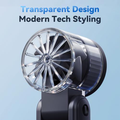MUXNW Handheld Turbo Fan, 4000mAh Power Bank Portable Fan - color: Black