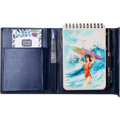 Viviva Colors A6 Travel Paint Set – 4 x 6in Portable Watercolor Paint Kit - size: A6 Travel Paint Kit, style: A6 Size (handy & compact)