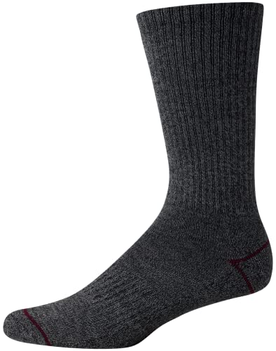 Nautica Mens Crew Socks 5 Pack Moisture Wicking Athletic Work & Dress Socks - color: Black/Gray