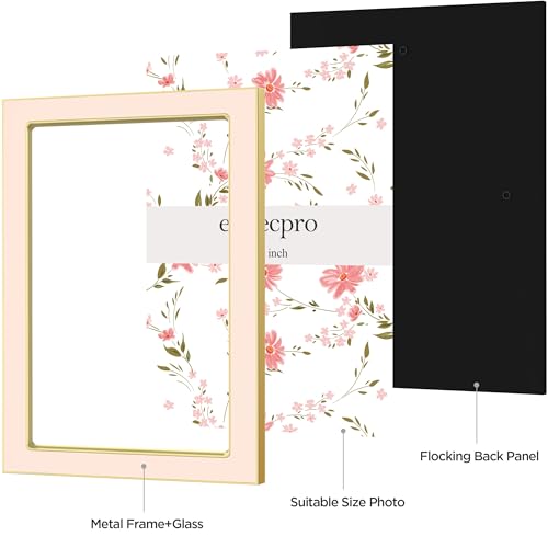 eletecpro 4x6 Enamel Picture Frame with Real Glass Cover, Pink, 2-Pack - color: Pink, size: 4x6
