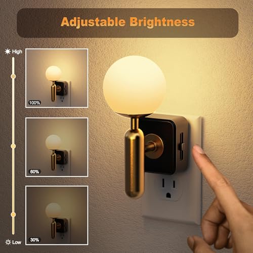 JandCase Night Light Plug in, Night Lights Plug into Wall - color: Gold, size: 1 Pack