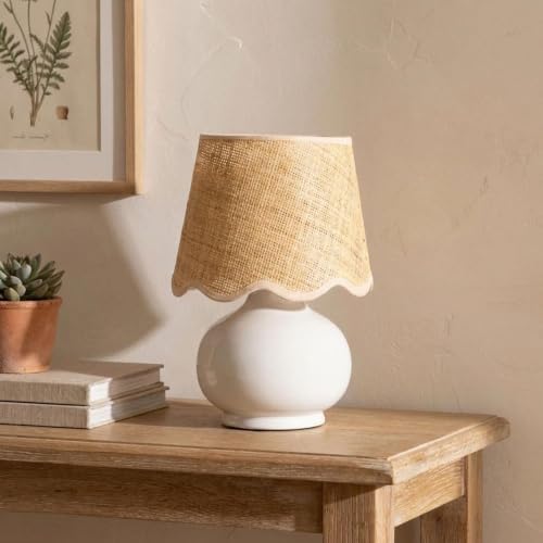 Benton Ceramic Table Lamp, Pearl White - color: Pearl White