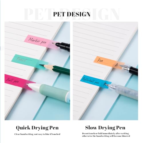 Golcellia Sticky Tabs, Bright Book Tabs for Notebooks, 300 Pcs - color: Blue, Teal, Pink, Coral, and Orange