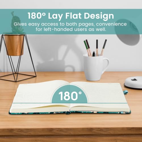 Taja Pretty Lined Journal for Women, Aesthetic Hardcover Leather Journal - color: E-Spring Scatter, size: A-Lined