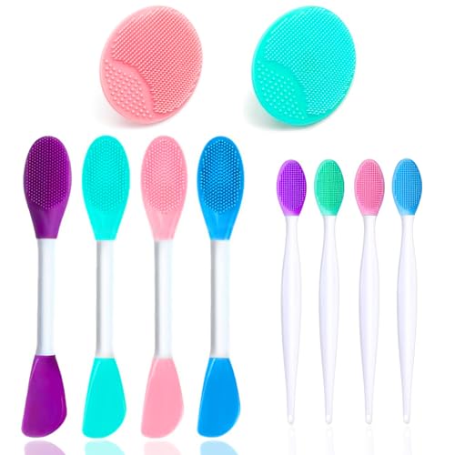 10PCS Silicone Face Scrubber, 4pcs Lip Scrub Brush, 4pcs Silicone Cleansing Brush Exfoliating Lip Brushes, 2pcs Exfoliating Face Brushes for Men Women - style: style 6