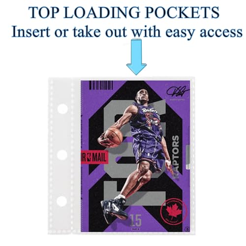 Mini Trading Card Binder for 80+ Cards - Lightweight Portable Top Loading Album with Secure Pockets for TCG, MTG, Baseball, Football, Sports & Game Cards (Black) - color: Black