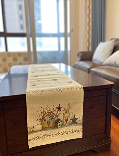 Rustic Country Stars Table Runner 70x13 Inches - color: Country-stars