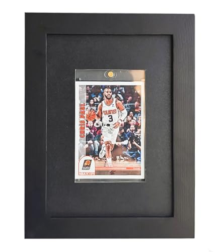 Sports Card Display Frame,Baseball Card Display Case,Trading Card Display Case , Baseball Card Display Case Wall Mount,Frame for Basketball Football Hockey Cards, Black Standard (1 Card )