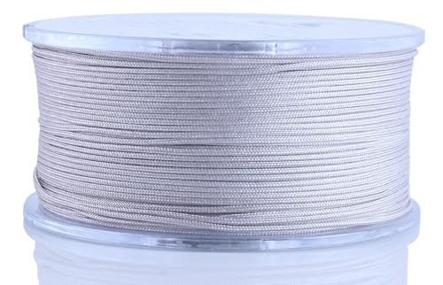 KONMAY 0.8mm Grey Nylon Bracelet String for Dream Catchers & Suncatchers - color: Gray, size: Braided 0.8mm
