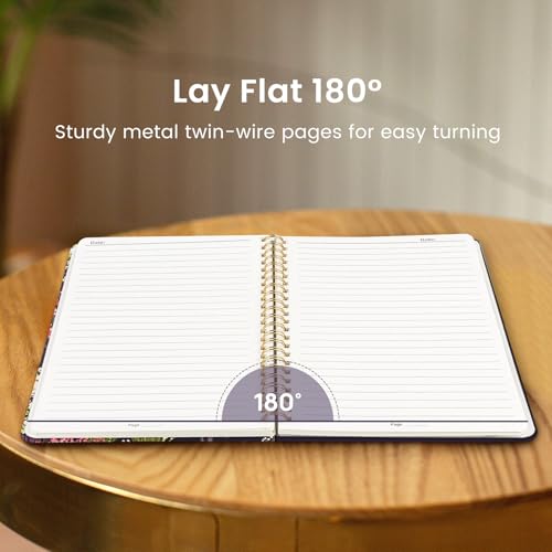 Taja Spiral Lined Journal for Women, Pretty Hardcover Journal Notebook, A5 - color: W-Colorful Grove