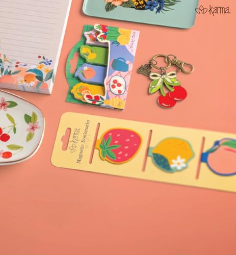 Karma, Magnetic Bookmarks Set of 3, Cute Bookmarks for Women, Page Markers for Students Teachers Reading, Quotes