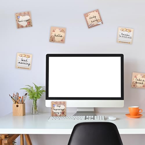 Capybara Sticky Notes, Capybara Sticky Memo Pads Kawaii Small Self-Stick Memo Note Pad, 4 Packs 50 Sheets/Pack 2.7x2.7inch, Self-Stick Notepad for Students Teachers Kids Girls