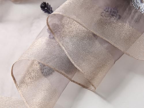 Jeelow Long Silk Blend Embroidered Floral Shawl Scarf Wrap for Women - color: Dusty Grey