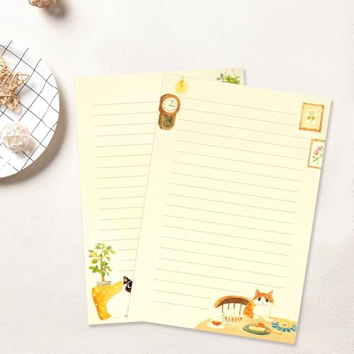 37 Pcs Stationery Paper Envelopes Set - color: Cute Cat