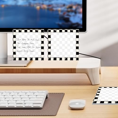 Cute Sticky Notes 3 x 3 in, 2 Pack Self Stick Note Pads with Fun Patterns, Strong Adhesive Memo Pads for Office School Home, 80 Sheets per Pad Classic Checkerboard - color: Classic Checkerboard