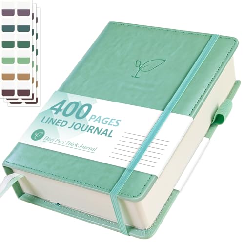 Hoci Poci 400 Pages Lined Journal Notebook, 5.8" x 8.4", Aqua - color: Aqua, size: Lined-400 Pages (5.7"×8.3")